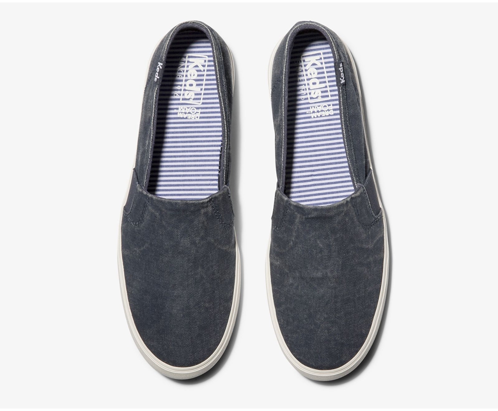 Keds Slip Ons Damen Navy - Clipper Washed Solids - BML-937850